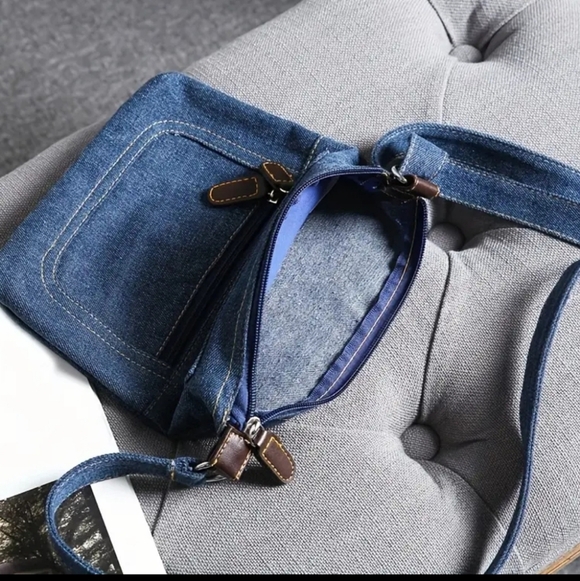New! Trending  Crossbody Denim  bag - Picture 8 of 9